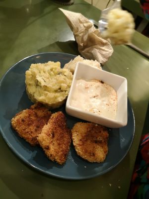 Menu enfant nuggets déjà commencé il en manque 😃 at Le Jardin in Biarritz