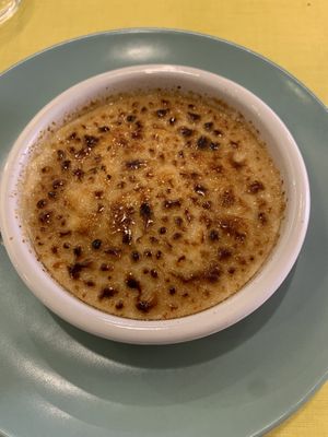 Vegan crème brûlée!!   at Le Jardin in Biarritz