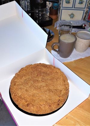 THE gâteau basque ! Commandé pour 8 personnes, ordered for 8 people, to go. at Le Jardin in Biarritz