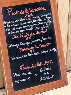 Week menu  at Le Jardin in Biarritz