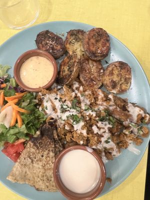 Schawarma mit Kartoffeln  at Le Jardin in Biarritz