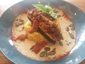 Lovely main course at Le Jardin in Biarritz