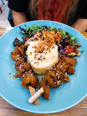 Seitan skewers at Le Jardin in Biarritz