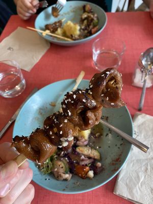 Brochettes de seitan !  at Le Jardin in Biarritz