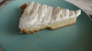 Not to forget, lime pie with meringue. Yummy too. at Le Jardin in Biarritz