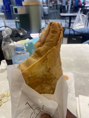 Spinach pie  at ATH - Gregory's - Departures in Athens