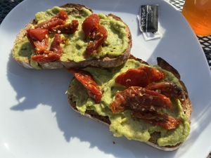 Avocado & tomato on toastt  at The Park Café - Hazlehead Park in Aberdeen