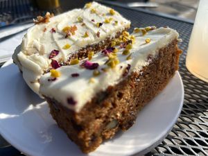 Carrot cakee  at The Park Café - Hazlehead Park in Aberdeen