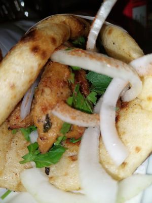 Vegan souvlaki at Village Taste in Rhodes