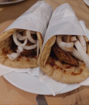 Vegan souvlaki at Village Taste in Rhodes