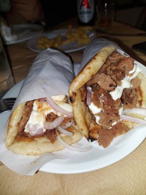 Vegan gyros at Village Taste in Rhodes