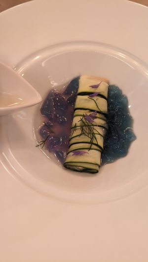 Colour changing Courgette roll at momento - モメント in Tokyo