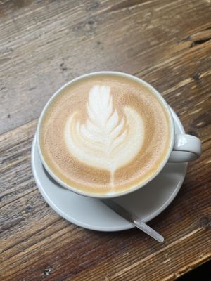 Oat milk latte  at The Butterfly Cabinet in Newcastle Upon Tyne