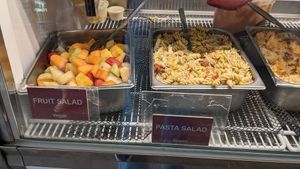 Other items clearly marked vegan at Bagel Central in Bangor