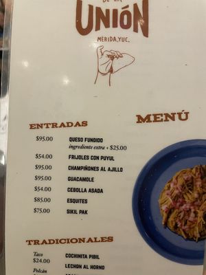 Starters vegan option  at Taqueria De La Union in Merida