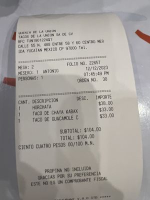   at Taqueria De La Union in Merida