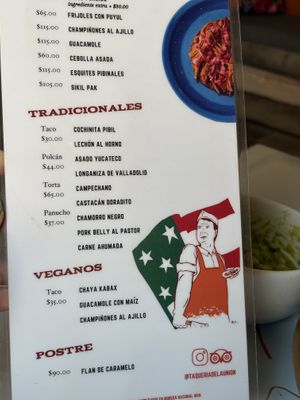 Menu   at Taqueria De La Union in Merida