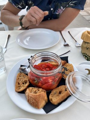 Hot cherry tomato starter  at Anima & Cuore in Galatina