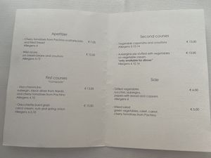 Vegan menu   at Anima & Cuore in Galatina