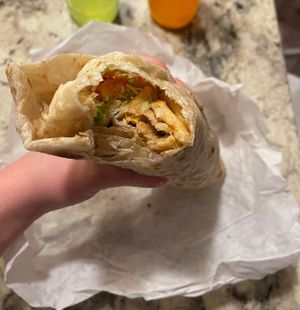 burrito (i customized it so it looks odd but it was delicious!)   at El Jardin The Vegan Paradise in San Diego