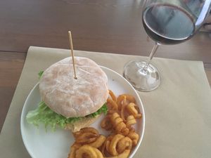 Classic burger - vegan with French fries. 
Very delicious. Interesting restaurant near AirPort Malpensa. Enjoy it. at Rutz in Somma Lombardo