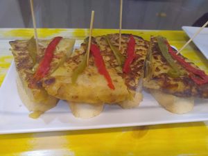 Vegan tortilla de patata at Topa in Bilbao