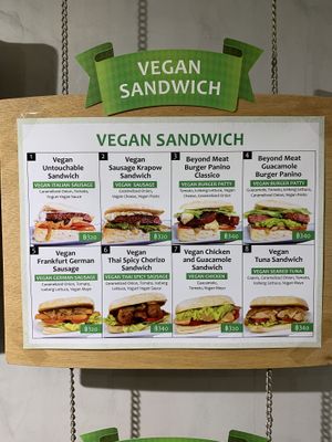 Panini menu   at Vegano in Bangkok