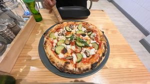 Vegan pizza  at Vegano in Bangkok