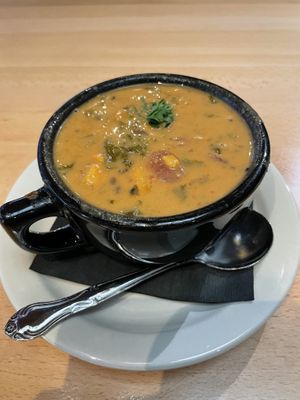 African peanut soup at Seva in Detroit