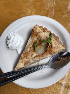 Pear tart at Seva in Detroit