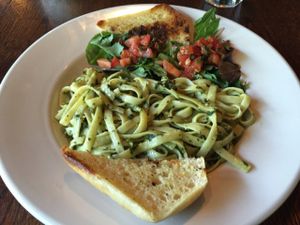 Fettucine al Pesto at Seva in Detroit