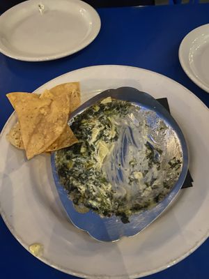after demolishing the spinach artichoke dip ….  at Seva in Detroit