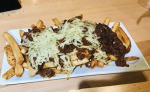 Chili cheese fries vegan   at Seva in Detroit