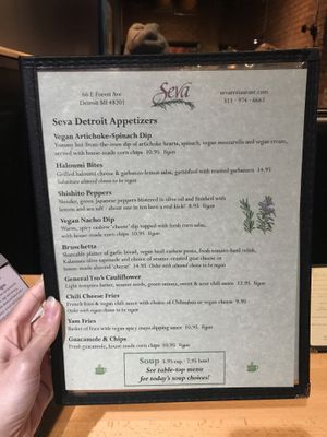Appetizers   at Seva in Detroit