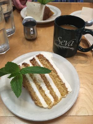 Orange cake - amazing. at Seva in Detroit