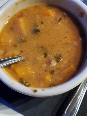 African peanut soup at Seva in Detroit