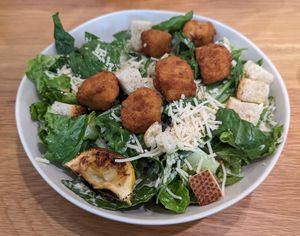 Classic Romaine Caesar salad at Veggie Grill by Next Level in Beaverton