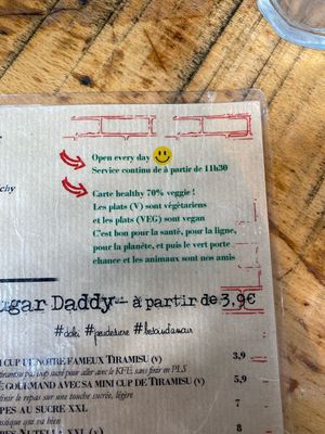 70% veg menu  at The Little Italy in Paris