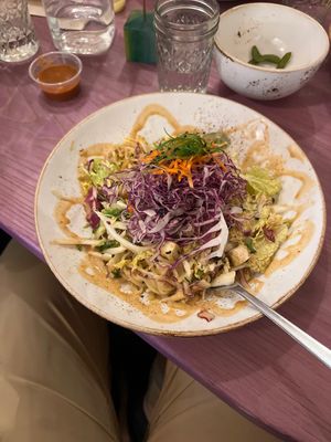 Spicy peanut noodles  at Life Alive Organic Cafe in Cambridge