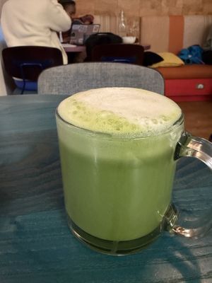 Unsweetened Matcha (yoga studio attached)  at Life Alive Organic Cafe in Cambridge