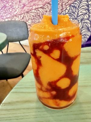 Sunrise Surge smoothie without the date purée  at Life Alive Organic Cafe in Cambridge