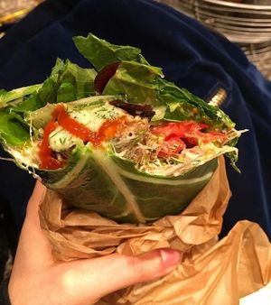 Mediterranean Wrap- GET THIS. at PEACE PIES in Encinitas