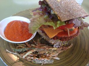 Western cheeseburger at PEACE PIES in Encinitas