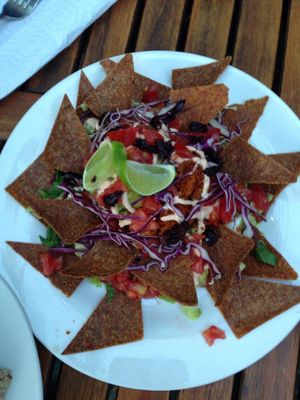 Delicious nachos. at PEACE PIES in Encinitas