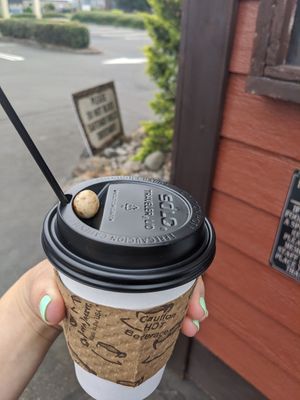 Cappuccino with oat milk at Daily Buzz in Stayton