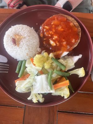 Tempeh steak  at Cookies Coffee Shop and Foods in Lembongan