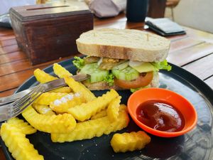 Tempeh sandwichh  at Cookies Coffee Shop and Foods in Lembongan