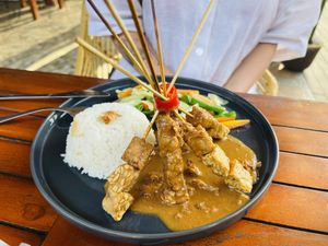 And yet another tempeh satay  at Cookies Coffee Shop and Foods in Lembongan