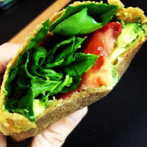 Pesto Veggie Wrap at Cafe L.O.V.E. in Durham