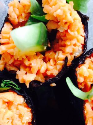 Sweet potato sushi at Cafe L.O.V.E. in Durham